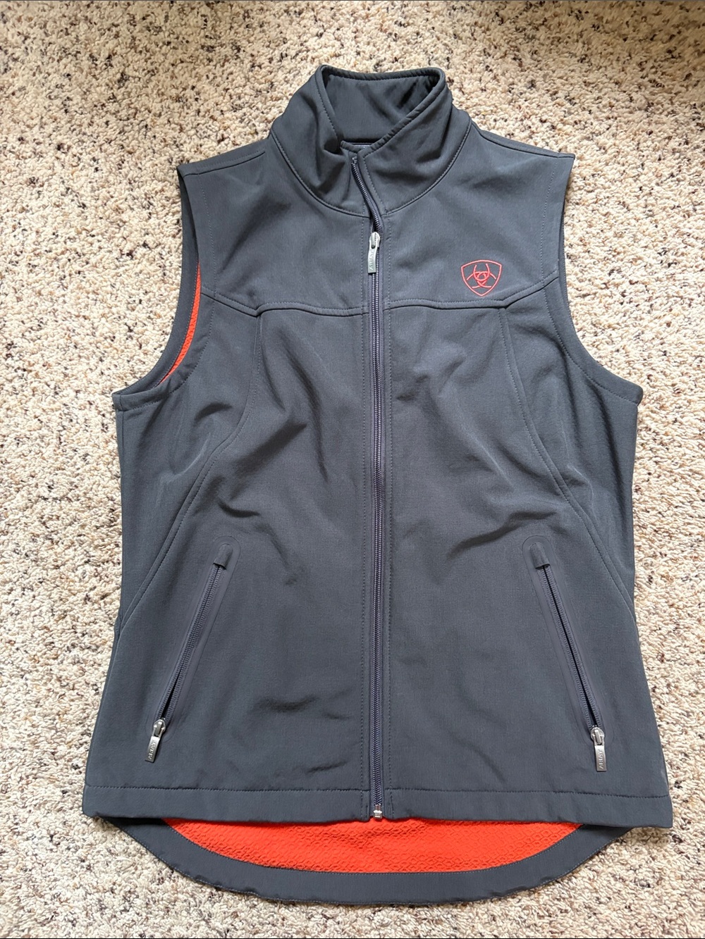 Ariat Women’s  Grey Softshell Vest with Orange Accents